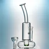 Glass Water Bongs Tornado Perccolador 10 "Alto Bong Hookah 18mm Feminino Joint Oil Dab Rigs 4mm de espessura de cera Fumar ferramenta de cachimbo de água com tigela