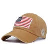 Mode Vintage coton lavé patriotique casquettes Baseball chapeau de soleil hommes femmes brodé US drapeau BK casquette