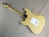 Factory Custom Yellow Pattern Body Guitar com Write PickGuard3s Pickupschrome hardwarecan ser alterado6798819