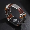 Etsy Handmade Retro Beads Bracelet Belt pour Apple Watch Band 38mm 40mm 42mm 44mm Band Series 2 3 4 5 Bracelet en cuir véritable pour bracelet iWatch