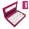 ELB005 wholesale 3 pair eyelashes and tweezers lash packaging box fake 3d mink lashes box empty case free logo