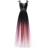 Eleganckie szyfonowe szare sukienki druhny Crystals Kryształki Krzyki Sukienki Maid of Honor Lace Up Back Floor Długość weselna Dres44605899