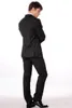 Handsome Black Stripe Men Bröllop Tuxedos Dubbelbröst Brudgum Tuxedos Mode Klänning Män Business Dinner / Darty Suit (Jacket + Byxor + Tie) 613