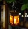 4pcs Waterproof LED Solar Garden Light Flickering Flameless Candle Outdoor Lighting Hanging Smokeless Solar Lantern for Camping