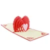 3d greeting card gift cards lovers cards love heart pop up cards birthday Valentine's Day Anniversary for women ladies gift