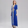 Women Islamic Clothing Maxi Long Sleeve Long Dress Moroccan Kaftan Embroidery Dress Vintage Abaya Muslim Robes Gown Hijab Style J190430