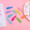 Filles Snap Clips pour enfants bébé cheveux accessoires femmes épingles à cheveux Barrettes pince épingles BB couleur unie métal Hairgrip3521937