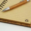 Wood Bamboo Cover Notebook Spiral Notepad With Pen 70 Sheets Recycled lined Paper