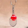 2020 Raquette de tennis Porte-clés Mignon Sport Mini Porte-clés 6 couleurs Pendentif Voiture Porte-clés Sport Porte-clés Qui aime le sport Cadeaux pour Adolescent