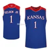 Kansas Jayhawks College #13 Wilt Chamberlain Basketbol Formaları #1 Wayne Selden Jr. #23 Wayne Simien Mens Ed Özel Herhangi Bir Sayı Adı