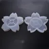 Large Cherry Blossom and Peach Silicone Mold Flexible Translucence UV Resin Mold DIY Flower Coaster Jewelry Resin Craft Moulds
