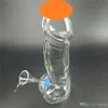 20cm de mannelijke penis waterpijp hoogwaardige glasbong met downsteminaring voor roken in voorraad
