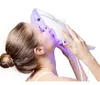 Envío de DHL 7 colores de luz LED Máscara facial con cuello Rejuvenecimiento de la piel Tratamiento para el cuidado de la cara Belleza Anti Acné Terapia Blanqueamiento Instrumento