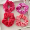 48kfärger solida tjejer sammet elastiska hår scrunchie scrunchy huvud band hästsvans hårband flickor hår rep hår tillbehör ePacket