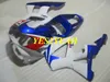 Kit de corpo de carenagem de injeção para Honda CBR900RR 929 00 01 CBR 900RR CBR 900 RR 2000 2001 branco azul Fairings Bodyowrk + presentes HZ52