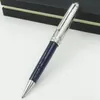 Luxury Quality Montt Blank Le Petit Prince Rollerball Ballpoint Silver Metal Cap with Deep Blue Precious Resin Barrel Pen for2557239