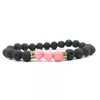 Natursten 8mm Volcanic Armband Kejsare Stones Strands Buddha Head Pärlor Energi 15 Färger 20st / Lot Partihandel