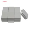 Nad005 100pcs Dubbelsidiga Mini Nail File Blocks Färgglada Sponge Nail Polish Sanding Buffer Strips Polishing Manicure Tools