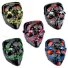 El Halloween Led Led Mask Light Up Zabawne maski Rok wyborów Purge Great Festival Cosplay Cosplay Maski Party Maski świecą w DAR7276610