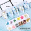 Fleurs séchées paillettes flocons mélange décorations pour ongles feuille florale autocollant bijoux été beauté bricolage accessoires 3507686