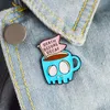 Broches pins Mode Schedel Cup Vintage Metalen Kawaii Emaille Pin Badge Knoppen Broche Shirt Denim Jasje Tas Decoratieve voor vrouwen Meisjes