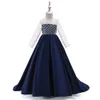 1pcs Girls FloorLength Wedding Dress Kids Girls chest binders Long sleeve Big bowknot Trailing Princess Evening Prom Party Dresse9904857