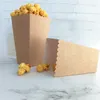 12 pcs Kraft Natural Pet Popcorn Box for Wedding Party Supply Decoration Christmas Birthday Candy Gift Box Cups