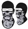 Hot 3D printing skeleton headband hood masked ghost masks party cosplay full face bretahble masks outdoor camping hiking riding equipment