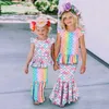 Ragazze per bambini adolescenti stampa 3D con paillettes colorate principessa gonna da festa vestiti abiti per bambini ragazze stampa 3D con paillettes colorate principessa parte