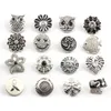 wholesale 50pcs/lot Mix styles Random 18mm Zircon Rhinestone Metal Snap Button Charm Fit Bracelets necklace jewelry gift1