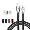 3A Schnellladung Typ C USB C Micro USB Kabel 1M geflochtener Nylondraht für Samsung S20 S10 S11 Note 8 10 Htc