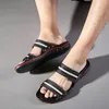 Alcubieree Summer Heathaily Sandals Sandals полосатые тапочки Плоские шлепанцы для мужчин сандалии на открытые пляжные туфли без скольжения Slides304f