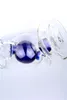 青いガラス骨のスイスのPercのリサイクルターの水道管14.5mm関節Fab卵の油のDABの掘削シャワーヘッドPerc Hookahs Pipes