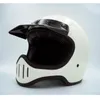 Casco de motocicleta DOT vintage casco integral con escudo para suciedad motor corredor cross biker seguro protector gris negro blanco gran visión