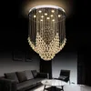 Moderne Crystal Luxe Kroonluchter Bloemachtige Vorm Ontwerp Lamp LED Indoor Hanging Verlichting Apparatuur voor Woonkamer Trap