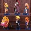 Acção Figura Uma peça Sanji Nami Wanda Cenoura Inuarashi Nekomamushi PVC Collectible Modelo brinquedo 6pcs / conjunto