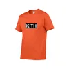 Sommarmode Löpning Herr T-shirts KITH Mode Bokstäver Tryckt T-shirt Cool Kortärmad Crew Neck T-shirts Man Dam Toppar