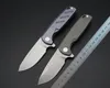 High End 4 Style TC4 Titanium Alloy Ball Bearing Flipper Folding Knife D2 Stone Wash Blad Fast Open Survival Folding Knives EDC Tools