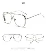 Óculos de sol de estilo de luxo para homens para homens quadrados lentes transparentes copos de aro de moldura cheia de grandes dimensões Gold Silver Metal Metal Metal Sunglasses1599638