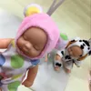 Nouveau mignon bébé endormi poupée porte-clés pour femmes sac jouet porte-clés peluche fourrure peluche porte-clés peut être tordu 360 degrés articulations déshabillé
