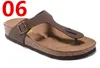 Gizeh Arizona Florida Cork Pantoffeln Männer und Frau Open Toe Beach Sandalen Sommerplattform Pantoffeln Echte Lederflats kostenlose Freizeitschuhe SZ 34-46