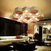 Loft Wood Pendant Lamp Honeycomb Chandeliers Nordic Antique Wooden Founded On Solid Wood Light Bar Coffee Shop Small Chandeliers L3308