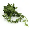 5 pièces/paquet 1m simulation vigne verte plantes artificielles feuilles couronne décorative rotin mariage décoration murale couronne de fleurs artificielles