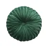 Pillow Fashion Super European Velvet Throw Pillow Cushion Round Fabric Pleated Wheel Pumpkin Pillow Solid color Sofa Seat Cushion Home de