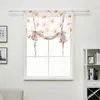 Multi Tamanhos Cortina Sala de estar Tule Modern Shades Flor Impresso Cortina Curta Sheer Cortinas Janela Drape Valance Home Decor VT0899