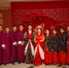 Wysokiej klasy Personage Dostosowywanie Standardowy Chiński Styl Ślub Hanfu Kostium Starożytny Królewski Groom Bride Para Odzież Emperor Królowa Odzież
