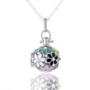 2019 5 styles fleur boule pendentif médaillon colliers en laiton métal bébé carillon collier en acier inoxydable chaîne femmes bijoux charme cadeau