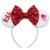 Nowy styl Walentynki Dekoracje Cekiny Big Bow Pałąk Akcesoria Do Włosów Dorosłych Kids Mouse Modelowanie Ucha Modelowanie Hoop Hair Sticks