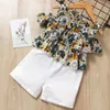 Été Enfants Vêtements Ensembles Nouveau Style Marque Bébé Filles Vêtements À Manches Courtes T-Shirt avec Short 2 Pcs Enfants Vêtements Costumes