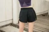 lu-33 lösa yogaoutfits shortsficka snabbtorkande gymsportshorts högkvalitativa sommarklänningar i casual workoutstil med märkeslogotyp